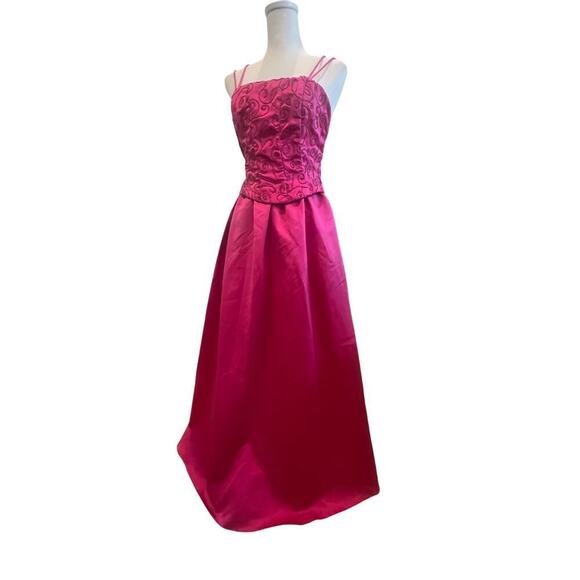 Roberta Dresses & Skirts - ROBERTA  90S PINK SATIN PRINCESS HEM FLOOR LENGTH CORSET BACK GOWN WOMENS  6